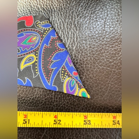 TWILLY/SCARF!- Multiple Purposes Piece Royal Blue Paisley - Picture 7 of 7